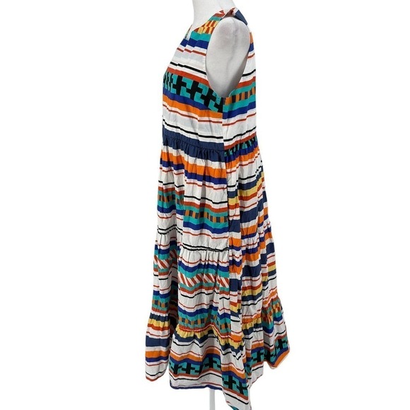 Mark D Sikes M.D.S Striped Multicolor Sleeveless Maxi Dress with pockets Size 6 - Picture 3 of 12